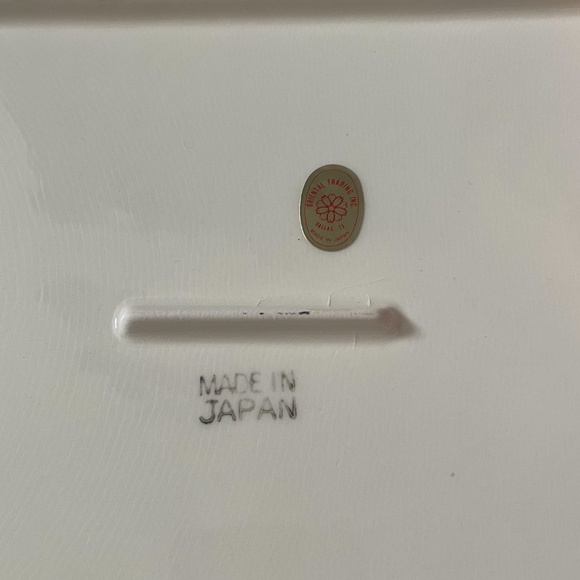 Vintage Oriental Trading CO. Rectangular Octagon Porcelain‎ Platter Serving Tray - Picture 12 of 12